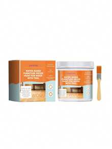 100g Water-Based Wood Furniture Decorative Paint, Wood Door Furniture Window Refinishing Color Changing Water-Based Wood Paint, Multiple Colors Available: White, Mint Green, Rock Blue, Black - Multicolor - View 9