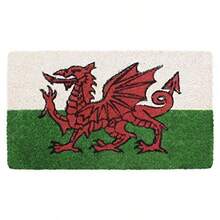 JVL Cymru Welsh Dragon Wales Welcome Coir Coconut Door Mat 30 X 60cm Home Caravan Office - Như Pic - Xem 4