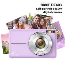 SONGDIAN DC403 数码相机 44MP 数码 Vlog 相机 自动对焦，16 倍数码变焦 FHD 1080P 相机 防抖，小巧紧凑型相机，配备 32G 存储卡，700mAH 电池，适合入门级摄影和视频录制爱好者。