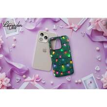 Funda de Teléfono de Vacaciones: Patrón de Luces de Navidad Verdes 17 16 15 14 13 12 Pro, S25 S24 S23 Ultra Plus, Pixel 9 8 Funda de Teléfono Creativa de Dibujos Animados, Resistente a Impactos y Caídas, Protección Completa, Adecuada para 17/17ProMax/iPhone16/16Plus/16Pro/16ProMax, iPhone15/15Plus/15Pro/15ProMax, iPhone14/14Plus/14Pro/14ProMax, iPhone13/13Pro/13ProMax, Regalo Perfecto para Novia, Novio, Día de San Valentín, Navidad - Blanco - Ver 3