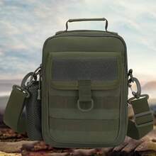 男士多功能腰包，户外MOLLE战术斜挎包，配有可调节腰带和肩带，大容量斜挎胸包，适合徒步和骑行，全天候适用 - 彩色 - 查看 13