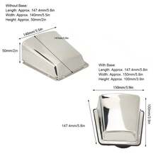 Marine Grade 304 Stainless Steel Watertight Ventilation Grille 2786SP With Nylon Base - Ideal For Deck And Bilge Ventilation Of Boats, Yachts And Motorhomes. - 銀色 - 查看 7