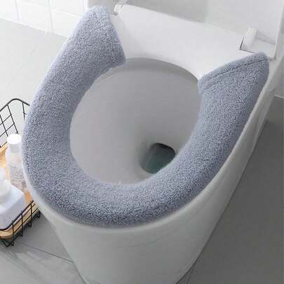 1pc Thickened Toilet Seat Cushion, Extra Thick Toilet Seat Cover, Oversized Universal Toilet Seat Pad, Button-Style Toilet Seat Pad