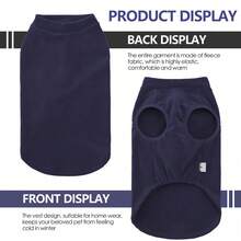 Small Dog Fleece Vest, Warm Stretchy Pullover, With Leash Hole, Soft Comfortable High Collar Pet Vest, Lightweight Sleeveless