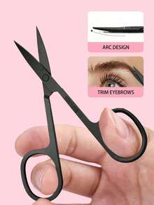 1/4/6件装不锈钢眉夹套装，配有皮套。它有4种不同的夹口形状，满足各种需求。剪刀可以修剪眉毛长度，适合修剪眉毛和粘贴假睫毛。价格实惠，眉毛修剪器，旅行必备，眉形塑造工具，镊子，1美元商品，眉毛，美容，修眉，眉钳，母亲节礼物 - 彩色 - 查看 5