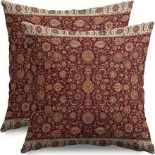 Burgundy Block Print