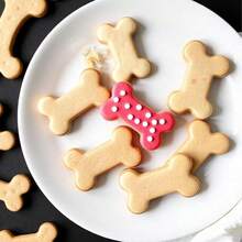 4 Khuôn cắt bánh quy hình xương bằng thép không gỉ, Khuôn hình xương làm đồ ăn vặt cho thú cưng, Thích hợp để nướng bánh quy trong bếp - Bạc - Xem 6