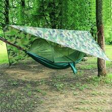 Hammock With Mosquito Net And Rain Fly Travel Hammock Bug Net Hammock Tent For Outdoor Hiking Backpacking Travel Camping Accessories And Camping Gear Military Green - 軍綠色 - 查看 2