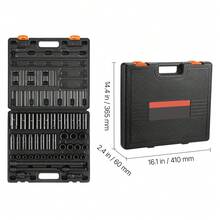 Schlag-Steckschlüsselsatz 1/2 Zoll, 43-teilig, Schlag-Stecknüsse, Steckschlüssel Sortiment, 1/2 Zoll Antrieb, Steckschlüsselsatz, 6-Kant-Stecknüsse, metrisch, 9-30 mm (Standard/Tief) - Stoßhülsen (1/2" Baugruppe), 43 Stück - Übersicht 10