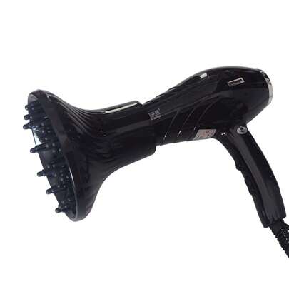 1ชิ้น Black Hair Dryer Diffuser, Salon Professional Hair Styling Blower Nozzle Attachment, เข้ากันได้กับเครื่องเป่าผมหลายรุ่น