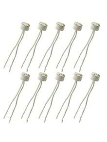 EstiloTendenciaGlo-Shine 10 Piezas ZóCalo MR16 MR11 G4 CeráMica Base + Alambre, Apto Para LáMpara HalóGena LED Y CFL, Montaje EmpotradoCalidad PremiumVersióN Mejorada - 10 artículos - Ver 9