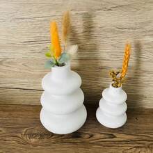 DIY Resin Mold, Modern Minimalist Dried Flower Vase Silicone Mold, Nordic Style Plaster Flower Vase Mold, Home Decor Accessory For Living Room And Dining Room, Floral Arrangement, Suitable For DIY Handcraft - White - View 6
