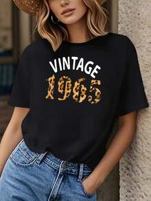 Vintage 1965 Birthday-Shirt 60th Birthday - 黑色 - 查看 6