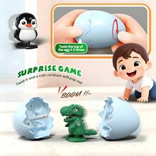 儿童弹跳蛋玩具套装，包含一个发条弹跳蛋（内置弹跳恐龙玩偶）。支持弹跳和孵化互动，趣味十足。适合3岁及以上男孩女孩。生日或儿童节的理想礼物。 - 彩色 - 查看 4
