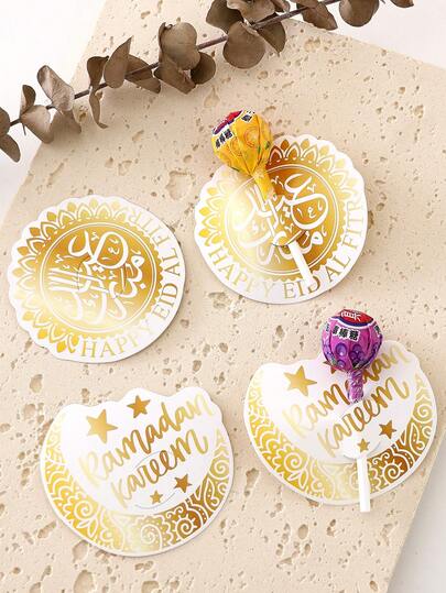 Each Pack Contains 42 Ramadan Celebration Gifts, Including Paper Lollipop Cards (For Decoration), Moon-Patterned Candy Boxes (For Eid Al-Fitr Celebrations), Ramadan-Style Candy Boxes (For Eid Al-Fitr), And Small Gift Box Stickers (For Distributing Ramadan Gifts), Suitable For Decorating Ramadan Meals.