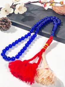 51 Beads Triple Tassel Rosary Beads, Ramadan Eid Al-Fitr Eid Al-Adha Transition Dhikr Prayer Counter, Tasbih - Multicolor - View 1