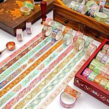 24 Rolls Washi Tape Set, Gold Foil Floral Decorative Tape Scrapbooking, Bullet Journaling, Planner, Crafts, - Floral Feast - Gold Floral Washi Tape Set - View 2