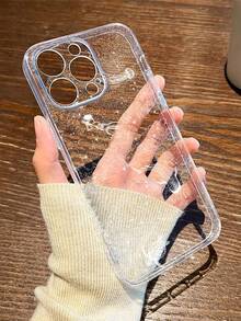 Highly Transparent Full Screen White Polka Dot Shark Ocean Life Painted Anti-Drop Clear Phone Case Compatible With IPhone, Galaxy, Redmi