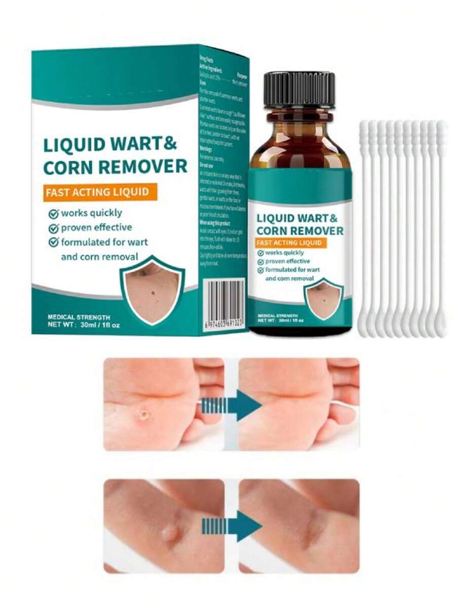 30ml/60ml de acción rápida para eliminar verrugas, con ácido salicílico, apto para todas las partes del cuerpo, para verrugas planas, verrugas comunes,duofilm verrugas,verrugas plantares y callos, fórmula suave, imprescindible para familiares y amigos, vale la pena usarlo de forma continua y es un gran regalo - Masaje de cuello - Ver 1