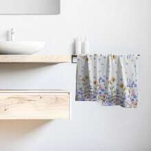 Black White Polka Dot Towels Set Of 2, Boho Polka Dot Hand Towels For Bathroom 14"X28" Vintage Doodle Towels Soft Absorbent Bathroom Hand Towel For Face, Gym, Spa, Kitchen - 水彩藍黃 - 查看 6