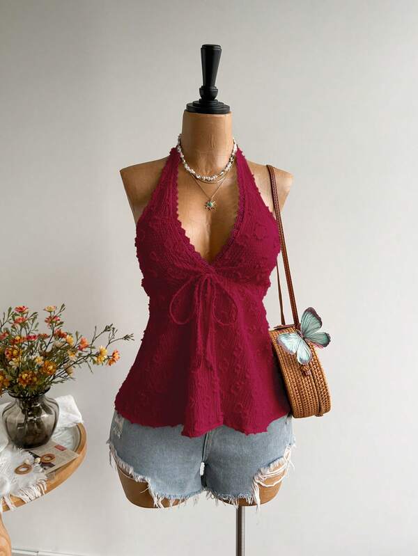 Rusttydustty Damen rückenfrei Lässig Urlaubs Boho Stil Strand Trägertop, geeignet für Valentinstag, Neujahr, Party, Ostern, Hawaii Musikfestival, tropischer Urlaub