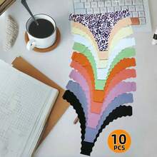 20 Women's Panties Blend Morandi Soft Hues With Dark Leopard. Delicate Prints, Skin - Friendly Fabric, Elastic & Icy - Feel For A Snug Fit. Macaron Colors, Simple Or Sexy. Cute, Comfy, Printed Thongs. Comfort Fashion Breathable Underwear Womenswear - 10pcs - 查看 9
