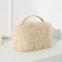 Plush Bag, Women'S New Fashionable Versatile Handbag, Small Tassel Box, Dinner Bag, Xiaoqing New Crossbody Bag, Valentine'S Day - 香檳色 - 查看 3