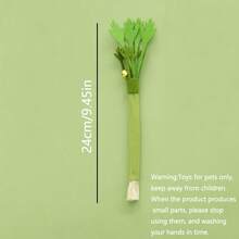 1pc Realistic Celery & Silvervine Cat Toy With Bell, Chew Toy For Pets
