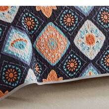 3pcs Bedding Set, Soft & Breathable Lightweight Bed Skirt, Super Fine Fiber Material, Printed Pattern Blanket, Suitable For All Seasons Home Decor, Ideal For Holiday Gifts, Oversized For Double Bed (1pc Comforter + 2pcs Pillowcases), Pillow Insert Not Included - Royal Blue - View 6