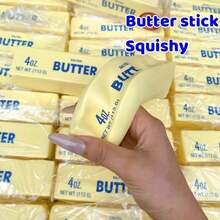 Soft Butter Stress Toy - Moist & Stretchy Fidget Stick For Anxiety Relief & Focus - Yellow - View 4