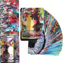 300pcs Pokemon Trading Cards, Pikachu Shiny Cards, Toy Cards, Battle Cards, Halloween Gift, Birthday Surprise Gift, Anime Fan Gift (Random Style)