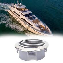 3.5-Inch Polished, Clip-On Decorative 316 Stainless Steel Air Vent Grille For RVs, Yachts, And Boats; Air Intake/Exhaust Vent Cover; Weather-Resistant Vent Cover (81932SS-HP)