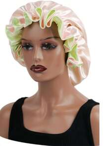 New Arrival Hot-Selling Double-Sided Usable Satin Shower Cap, Smooth European And American Style Sleep Cap - Grey - View 2