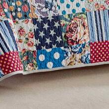 3pcs Bedding Set, Soft & Breathable Lightweight Bed Skirt, Super Fine Fiber Material, Printed Pattern Blanket, Suitable For All Seasons Home Decor, Ideal For Holiday Gifts, Oversized For Double Bed (1pc Comforter + 2pcs Pillowcases), Pillow Insert Not Included - Teal Blue - View 6