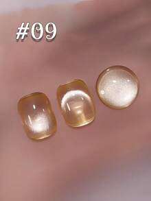 12毫升透明粉蓝色红色金色玻璃珠猫眼凝胶指甲油，具有美白功效，用途广泛，适用于美甲沙龙、家庭DIY、新年美甲。 - 彩色 - 查看 9