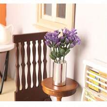 1:12比例12件套迷你盆栽植物，适用于娃娃屋、立体模型、模型车，逼真仿真花卉装饰