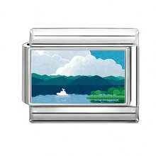 1pc DIY Photo Modular Bracelet, Decorated With Flower, Shell, Heart, Eye, Ocean Elements, Suitable As Party Gift For Friends/Couples, Applicable For Christmas, New Year, Halloween, Valentine's Day, Charming Design, Stainless Steel Jewelry, Local , Practical & Fashionable, Christmas & Halloween Essential, Autumn Tone, Christmas Style