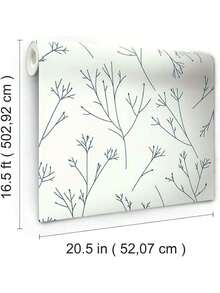 Wall Paper - Navy Blue and White - View 6