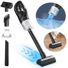 A Wireless Home Floor Vacuum Cleaner With High Power, A Strong Handheld Vacuum Suitable For Sofas, Floors, Offices, And Cars; Lightweight And Easy To Carry. - Black - View 3