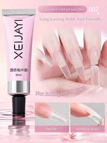 XEIJAYI 1 قطعة طلاء أظافر جل قابل للإزالة بتقنية الأشعة فوق البنفسجية/الليد، أظافر صناعية قصيرة 30 مل - شفاف - مشاهدة 3