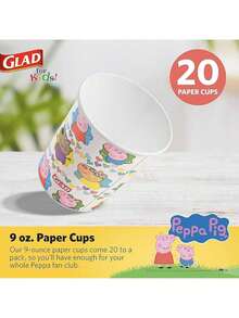 EstiloGlad for Kids - Cuencos de papel de  Friends de 12 onzas, 20 unidades, cuencos desechables para niños con estampados divertidos,  y amigosVersión mejorada - blanco - Ver 2