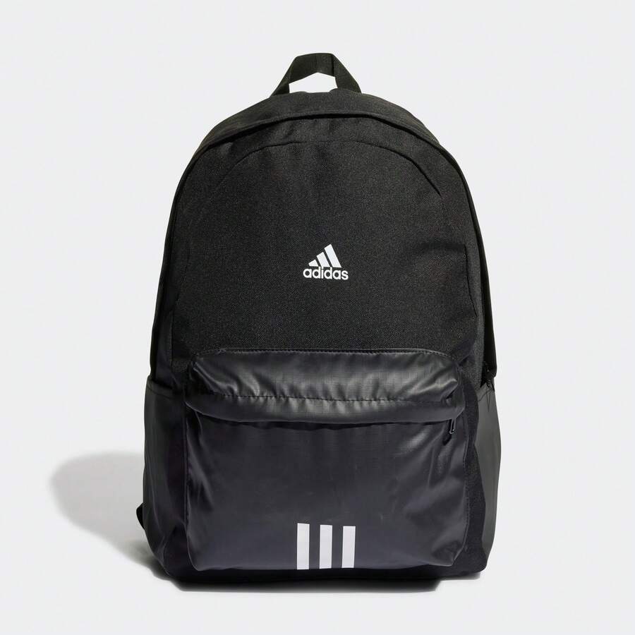 Adidas Classic Sports Badge 3-Stripes Polyester Backpack, Unisex Regular Couple Style, Black
