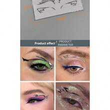 Futuristic Silver Face Lace Creative Makeup Metallic Makeup Artist Eye Shadow Patches Self-Adhesive - FE3D001 - Xem 2