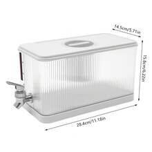 SENDERPICK Water Juice Drink Dispenser For Fridge, Water Drink Beverage Dispenser Container With Lid, 4.5L Drink Dispenser Juice Dispenser For Parties - White - View 4