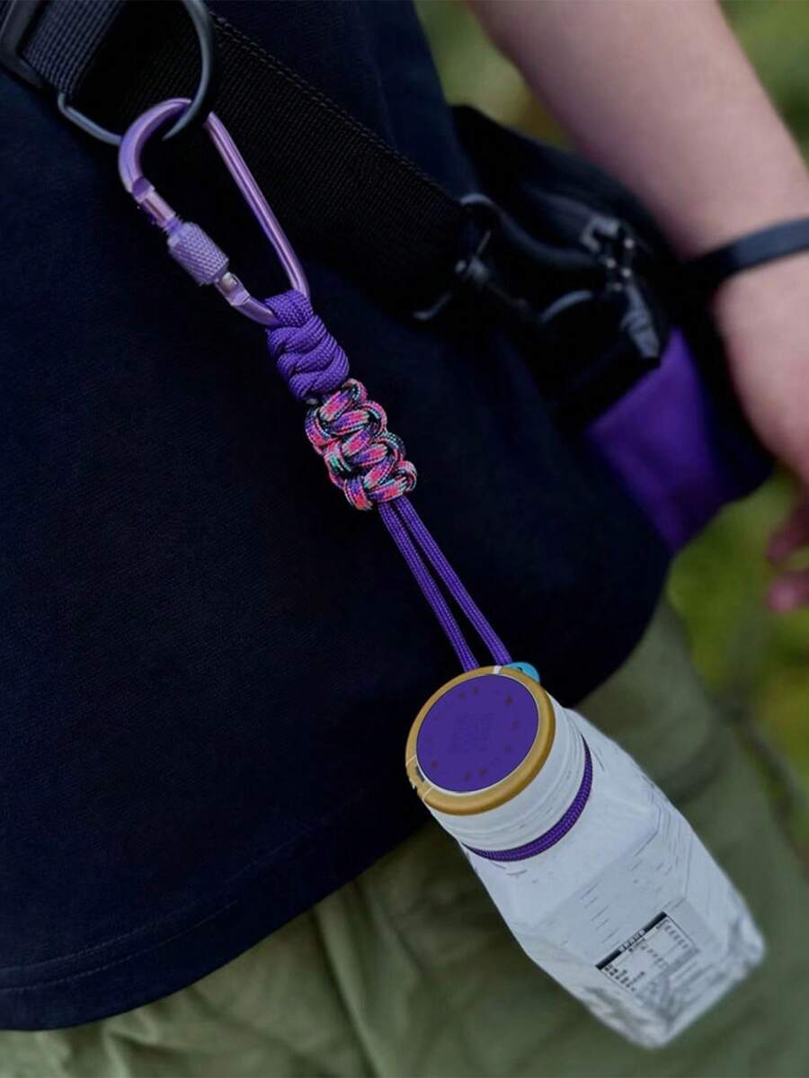 Multi Functional Outdoor Camping Accessories, Woven Rope Keychain With Anti Loss Strap And Kettle Hook, Multi-Functional Hiking Backpack Buckle, Portable Kettle Hanging Rope, Suitable For Hiking, Camping, Cycling, Beach And Other Occasions. ﻿ - Multicolor - View 1