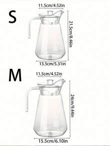 1pc Plastic Water Pitcher With Lid - Spill-Proof Beverage Pitcher, Suitable For Hot/Cold Drinks, Juice, Iced Tea, Lemonade - Dishwasher , Perfect For Home, Parties, Picnics, And Outdoor Use - Beverage Dispenser