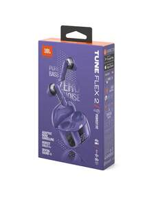 JBL Tai nghe không dây Tune Flex 2 chống ồn chủ động, thời lượng pin 48 giờ, âm thanh không gian, gọi điện HD 6 mic, Bluetooth 5.3, trọng lượng nhẹ và thoải mái, chất lượng âm thanh vượt trội, chống nước IP54. - Màu tím - Xem 5