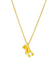 1个可爱卡通熊吊坠，简约百搭，适合女孩日常佩戴 - 金色 - 查看 4