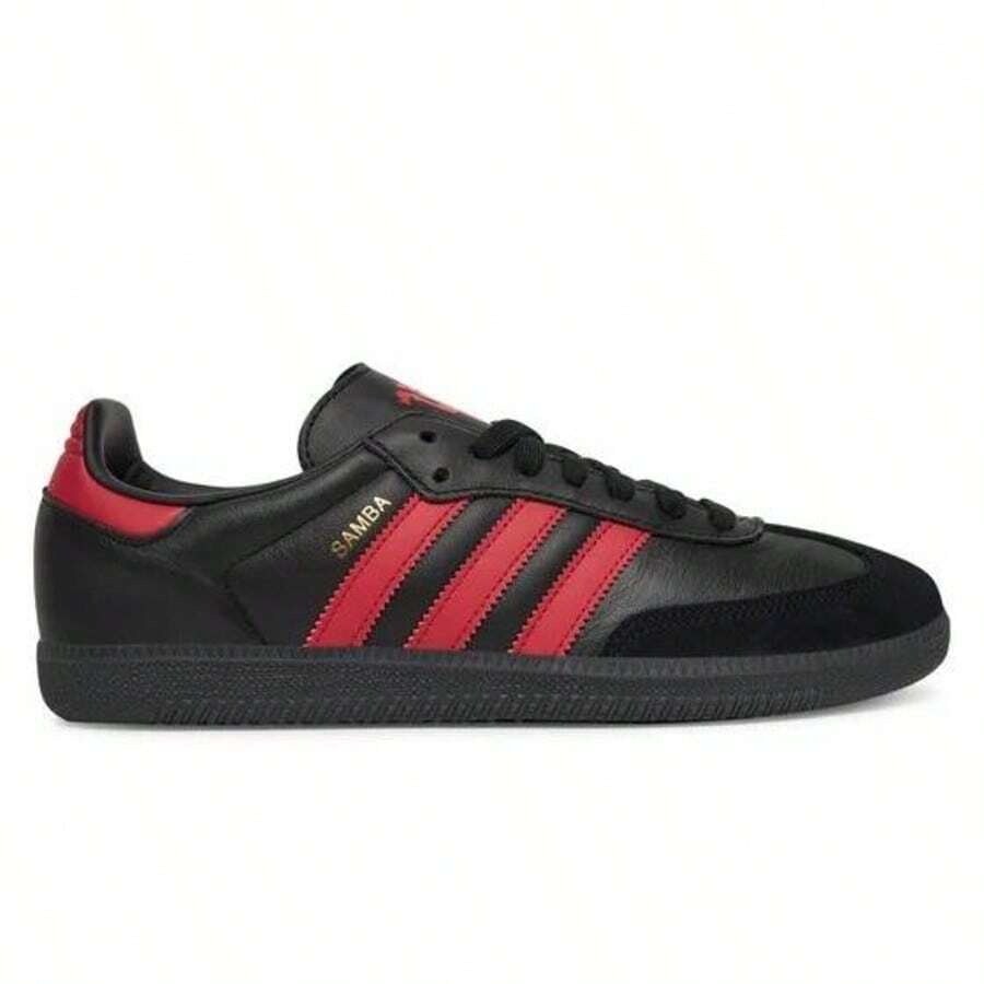 Adidas Samba Manchester United JQ4036 Men's Fashion Sneaker New - 紅色 - 查看 1