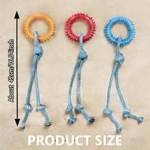 Durable Dog Chew Toy, Suitable For Chewing Dogs, Anxiety Relief Rope Toy | Interactive Training Toy For Large, Medium And Small Dogs, Durable Pet Tug Of War Toy, Single Pack Pet Dog Pulling Toy, Interactive Chew Toy For Small And Medium Dogs - Multicolor - View 9